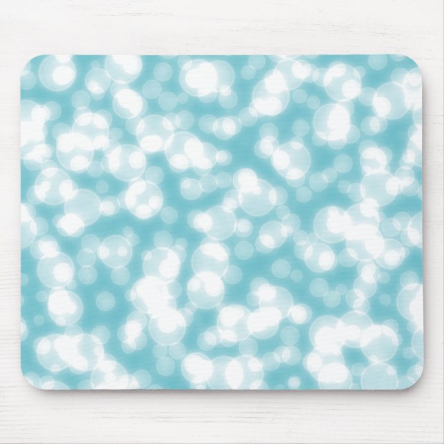 Blue Glitter Personalize Mouse Pad (Front)