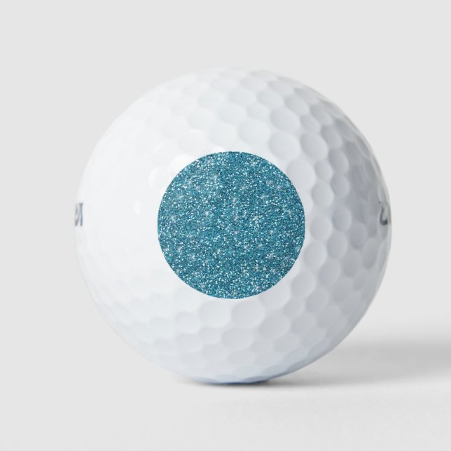 Blue Glitter Printed Golf Balls (Front)