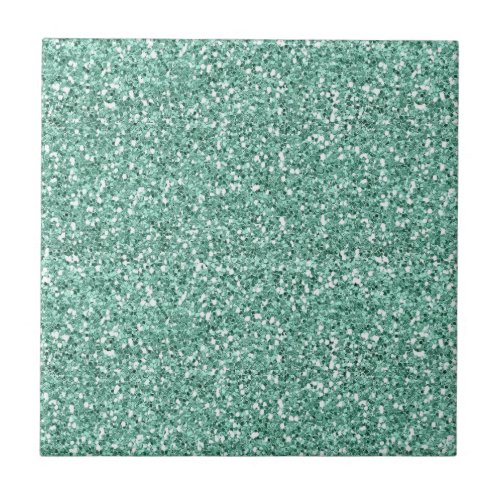 Blue glitter sparkle ceramic tile