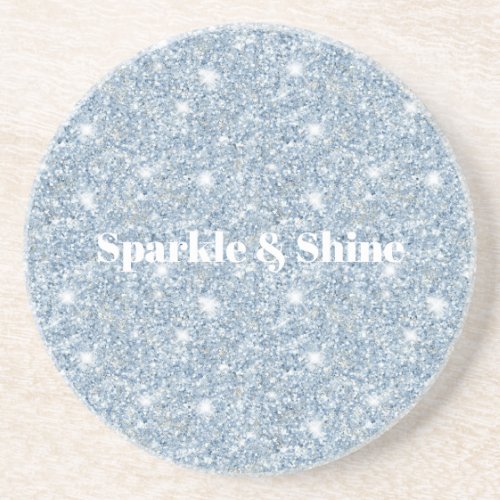 Blue Glitter Sparkle Coaster