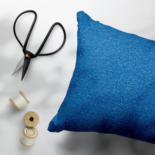 Blue Glitter Sparkle Glitter Background Accent Pillow