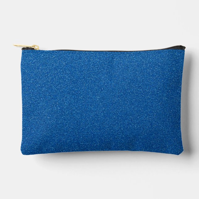 Blue Glitter, Sparkle, Glitter Background Accessory Pouch (Front)