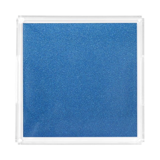 Blue Glitter, Sparkle, Glitter Background Acrylic Tray (Front)