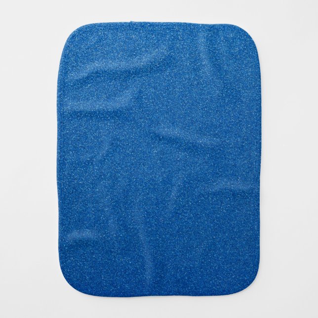 Blue Glitter, Sparkle, Glitter Background Baby Burp Cloth (Front)