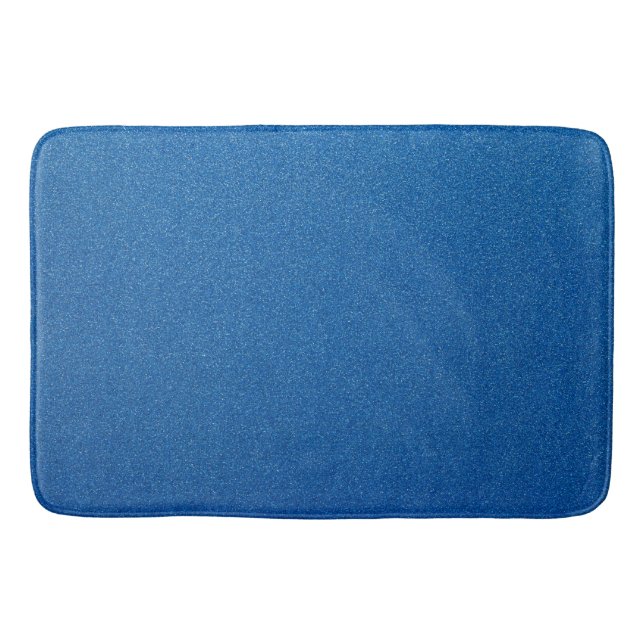 Blue Glitter, Sparkle, Glitter Background Bath Mat (Front)