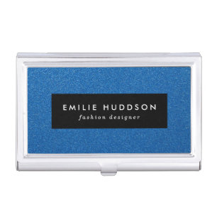 Blue Glitter, Sparkle, Glitter Background Business Card Case