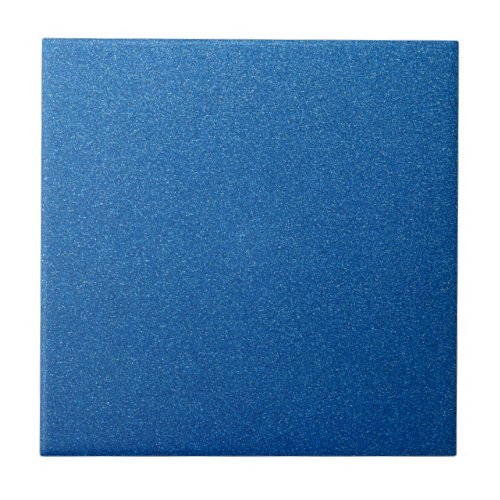 Blue Glitter Sparkle Glitter Background Ceramic Tile