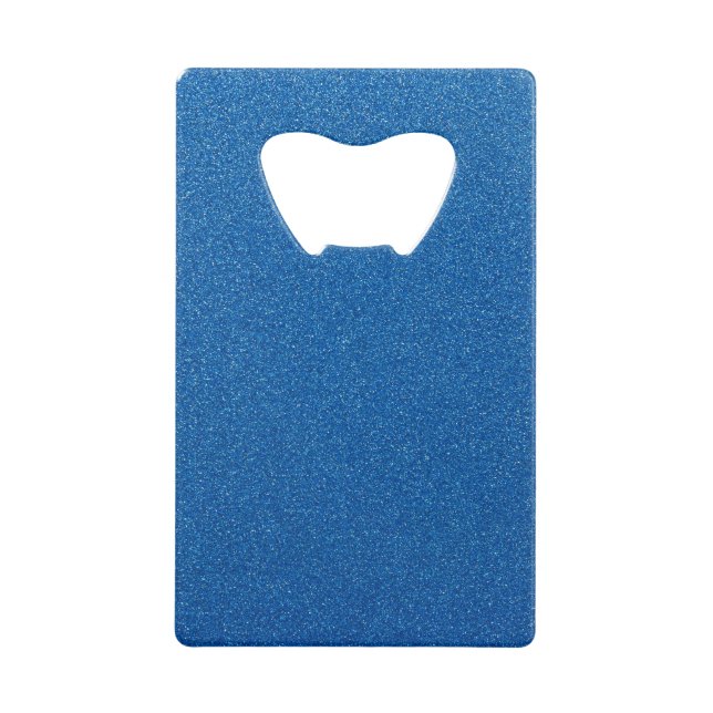 Blue Glitter, Sparkle, Glitter Background Credit Card Bottle Opener (Front)