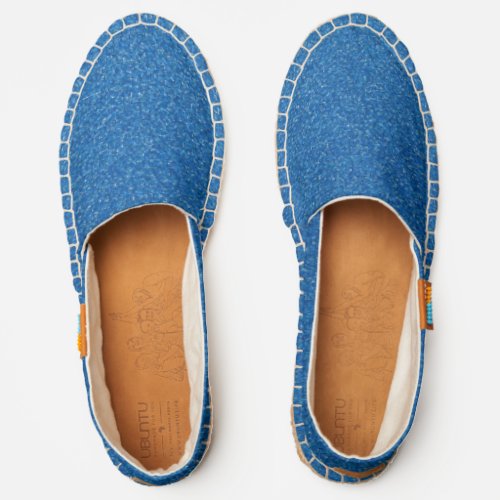 Blue Glitter Sparkle Glitter Background Espadrilles