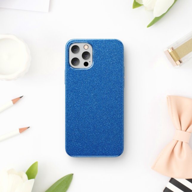 Blue Glitter, Sparkle, Glitter Background iPhone Case (Creator Uploaded)