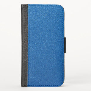 Blue Glitter, Sparkle, Glitter Background iPhone X Wallet Case