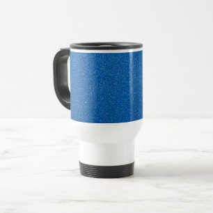 Blue Glitter, Sparkle, Glitter Background Travel Mug