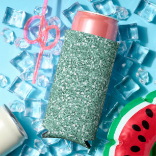 Blue glitter sparkle seltzer can cooler