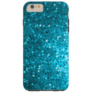 Blue Glitter & Sparkles Tough iPhone 6 Plus Case