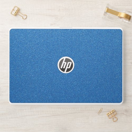 Blue Glitter Sparkly Glitter Background HP Laptop Skin