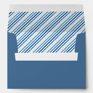 Blue Glitter Striped Envelope Liner