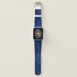 Blue Glitter Texture Festive Sparkle Apple Watch Band