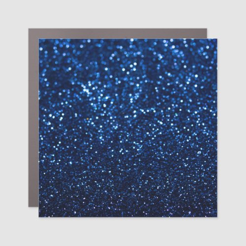 Blue Glitter Texture Festive Sparkle Car Magnet