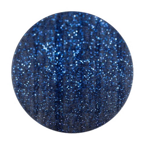 Blue Glitter Texture Festive Sparkle Cutting Board
