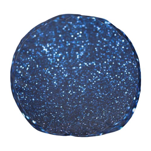 Blue Glitter Texture Festive Sparkle Pouf