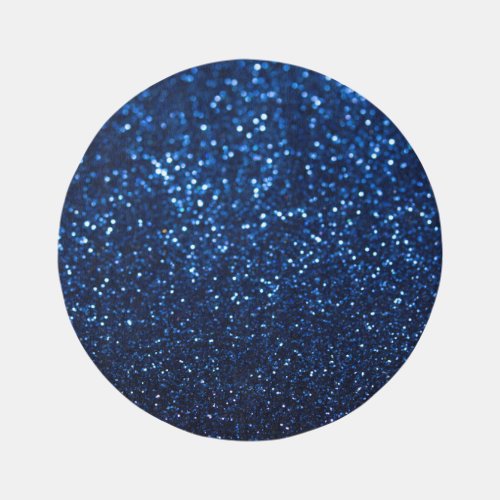 Blue Glitter Texture Festive Sparkle Rug