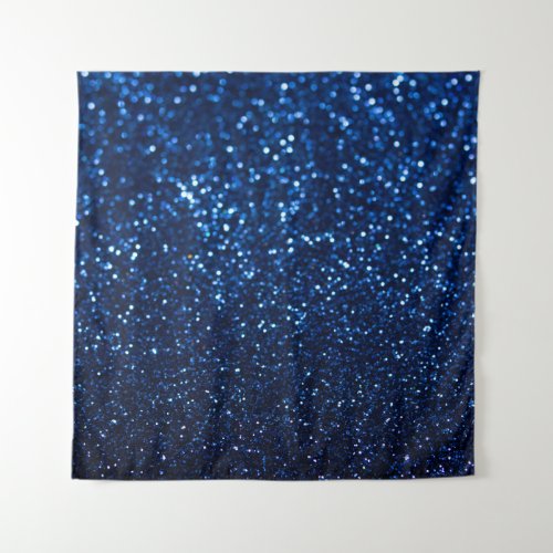 Blue Glitter Texture Festive Sparkle Tapestry