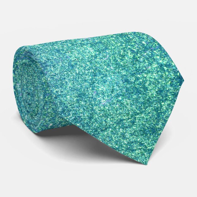Blue Glitter Tie (Rolled)