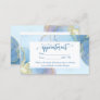 Blue Glitter Watercolor Fashion Modern Appointment Business Card