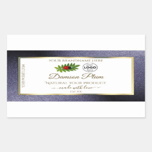 Blue Glitter White Gold Product Label Ladybug Logo