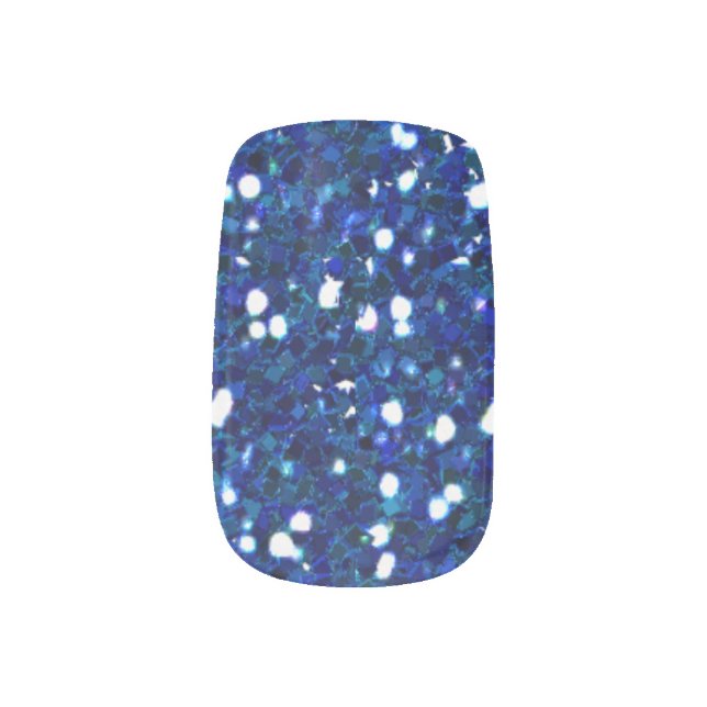 Blue Glitters NailArt Minx Nail Wraps (Right Thumb)