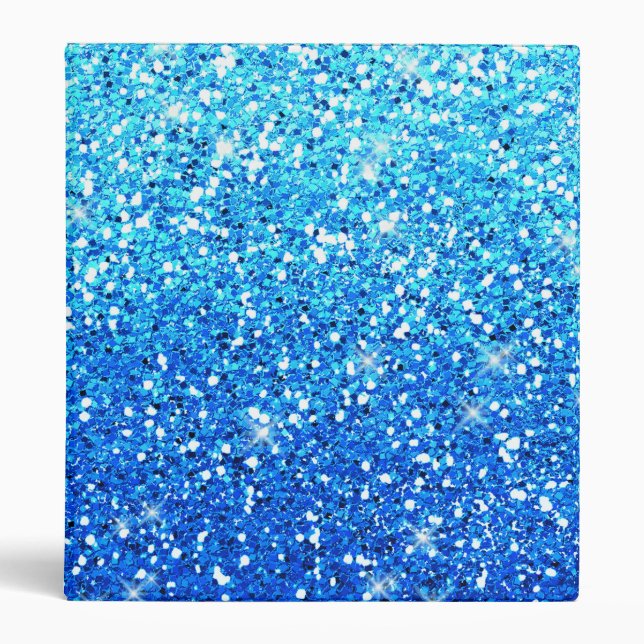 Blue Glitters Sparkles Texture Binder (Front)