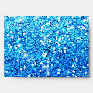 Blue Glitters Sparkles Texture Envelope