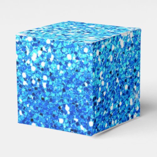 Blue Glitters Sparkles Texture Favor Boxes
