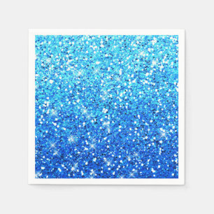 Blue Glitters Sparkles Texture Napkins