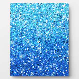 Blue Glitters Sparkles Texture Plaque