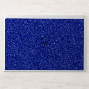 Blue glittery sparkles HP laptop skin