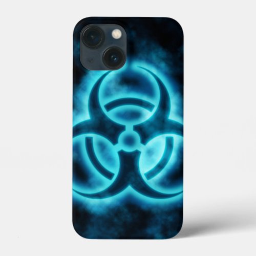 Blue Glo Biohazard iPhone Case