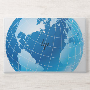Blue Globe Laptop Sticker – HP Laptop Skin