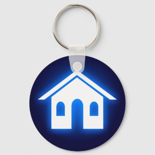 blue glow home keychain