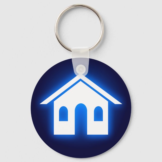 blue glow home keychain (Front)