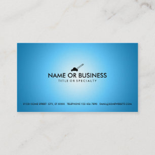 blue glow lawn mower business card