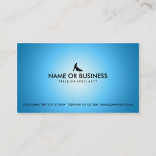 blue glow lawn mowing business card