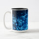 Blue Glow Music Notes Pattern Coffee Mug Zazzle