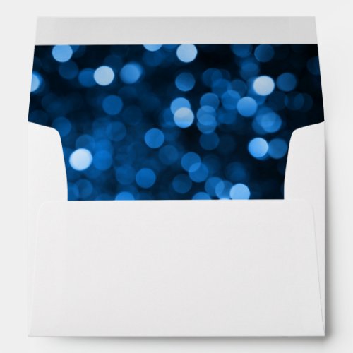 Blue Glow Spots Lined White A7 Envelope