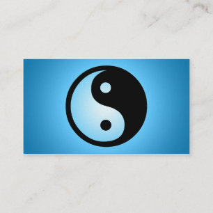 blue glow yin yang business card