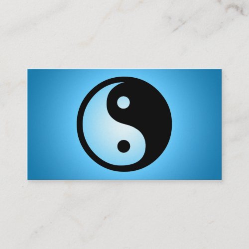 blue glow yin yang business cards