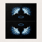 Blue Glowing Angel Wings on black background (Outside Unfolded)