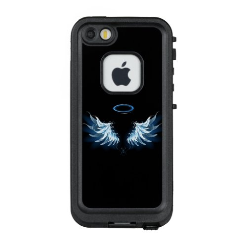 Blue Glowing Angel Wings on black background LifeProof FRÄ iPhone SE55s Case