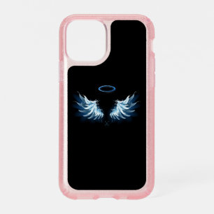 Blue Glowing Angel Wings on black background Speck iPhone 11 Pro Case