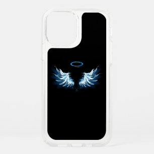 Blue Glowing Angel Wings on black background Speck iPhone 12 Case